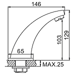 Смеситель для раковины Ledeme L1055-13 сенсорный хром