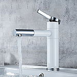 Смеситель для раковины Ledeme L1152 с гайкой белый/хром