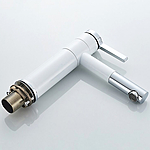 Смеситель для раковины Ledeme L1152 с гайкой белый/хром