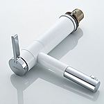 Смеситель для раковины Ledeme L1152 с гайкой белый/хром