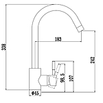Смеситель для кухни Fmark FS8232C матовое золото