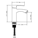 Смеситель для раковины Ammore A1009-A черный