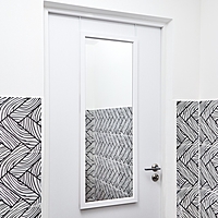 Зеркало дверное, подвесное, 40 х 110см, белое