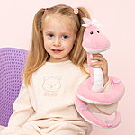 Мягкая игрушка Змейка Дафна розовая 24 см MT-MRT012441-24