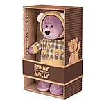 Мягкая игрушка Мишка Ронни в клетчатой толстовке 21 см