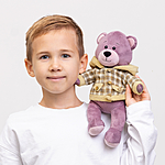 Мягкая игрушка Мишка Ронни в клетчатой толстовке 21 см