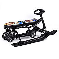 Снегокат Барс 507 Twins Baby Wheel Ёжики для двоих