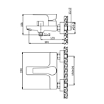 Смеситель для ванны AVRORA Line Gun Metall AV3131GM