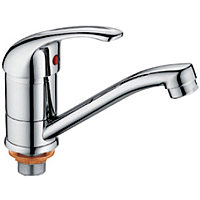 Смеситель для кухни Ledeme L4529B-2 средний излив гайка хром