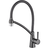 Смеситель для кухни Ledeme L4399U-12 гибкий излив графит