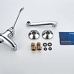 Смеситель для кухни Ledeme L4679 настенный локтевой хром