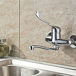 Смеситель для кухни Ledeme L4679 настенный локтевой хром