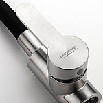 Смеситель для кухни Ledeme L74004-2 силиконовый излив черный