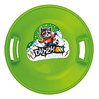 Санки ледянки Dvizhok Енот 54 см зеленые с наклейкой У1071