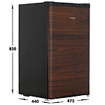 Холодильник Maunfeld MFF83WD дерево/черный