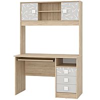 Надстройка стола «Микки», 1200×270×1030 мм, цвет дуб ривьера/серый