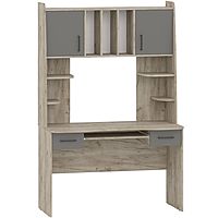 Стол рабочий «Бета», 1200×605×1835 мм, цвет дуб крафт серый/графит