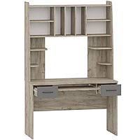 Стол рабочий «Бета», 1200×605×1835 мм, цвет дуб крафт серый/графит