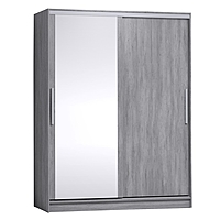 Шкаф-купе Strike, 1600 × 595 × 2105 мм, зеркало / ЛДСП, цвет аtelier светлый