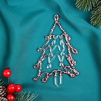 Ёлочная игрушка «Зимнее волшебство. Ёлочка сияние блеск» пластик, 14х8 см, прозрачно-розовый