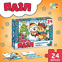 Пазл «Пушистый Новый год», 24 детали
