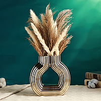 Ваза керамика настольная "Милли" 19х19х19 см, золото