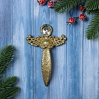 Ёлочная игрушка "Ангел блеск" 14х9 см, золото