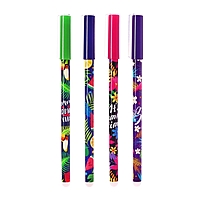 Ручка гелевая СТИРАЕМЫЕ ЧЕРНИЛА, стержень синий, 0.5 мм, корпус Тропики МИКС