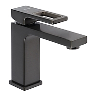 Смеситель для раковины AFLORN AF19010ST, высота излива 11 см, латунь, глянцевый графит