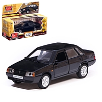 Машинка металлическая LADA-21099, ретро - модель «СПУТНИК», открываются двери, багажник, инерция, 12 см, чёрный