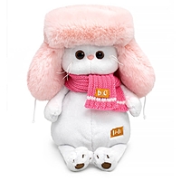 Мягкая игрушка "Ли-Ли" в меховой шапке и шарфе, 24 см LK24-166