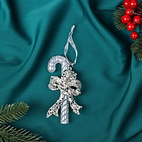 Ёлочная игрушка «Зимнее волшебство. Волшебная палочка» пластик, 11х5 см, прозрачный