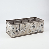 Органайзер для хранения, кофр для белья 8 ячеек"Лица", 28 х 16 х 10 см