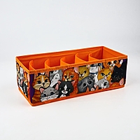 Органайзер для хранения, кофр для белья 6 ячеек "Котята",32 х 15 х 10 см