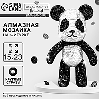 Алмазная мозаика на фигурке "Алмазный мишка" Панда