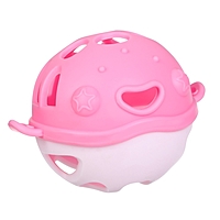 Прорезыватель силиконовый для зубов с погремушкой «Рыбка», в кейсе, цвет розовый, Крошка Я