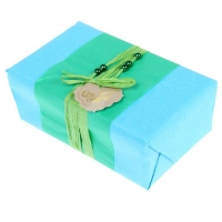 Набор для упаковки подарка "Морская волна" (бумага упаковочная+декор)