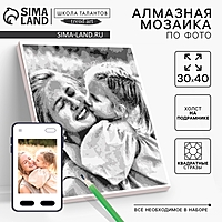 Алмазная мозаика по фото, на раме 30*40,  полное заполнение, Gray