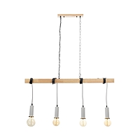 Люстра "Дрога" 4хЕ27 40Вт черный/бело золотой 80х7х15-200см