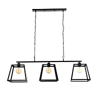 Люстра "Корнер" 3хЕ27 40В черный 98х20х20см