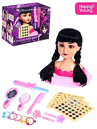 HAPPY VALLEY Игровой набор кукла-манекен "Студия красоты" с аксессуарами, темная девочка