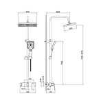Душевая система Haiba HB24512 с изливом хром