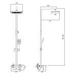 Душевая система Haiba HB24615-7 с изливом черный