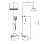 Душевая система Haiba HB24575-5 с изливом золото
