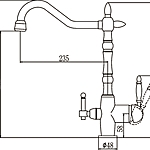 Смеситель для кухни Savol S-L1803Y под фильтр бежевый