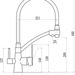 Смеситель для кухни Savol S-L1805C-02 фильтр бронза/белый