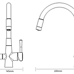 Смеситель для кухни Savol S-L1806B-02 фильтр золото/белый