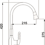 Смеситель для кухни Haiba HB42830-3 оружейная сталь