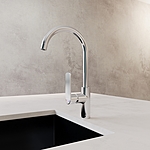 Смеситель для кухни AVRORA Flow AV3921 высокий излив хром