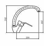 Смеситель для кухни Fashun A4163 шпилька хром